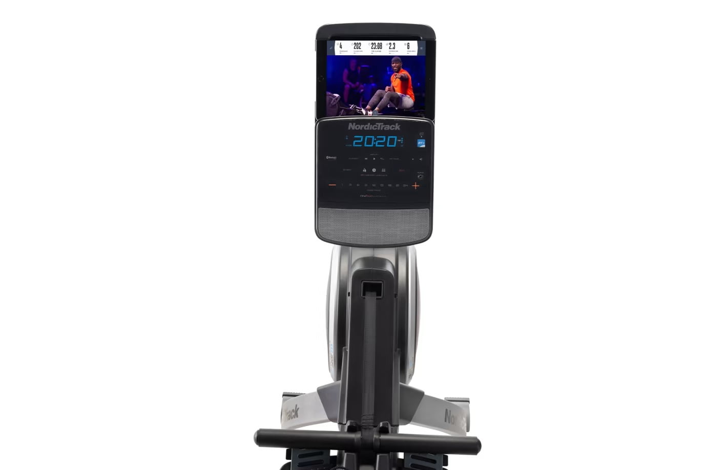 Close up of LCD screen for NordicTrack RW300 Rowing Machine