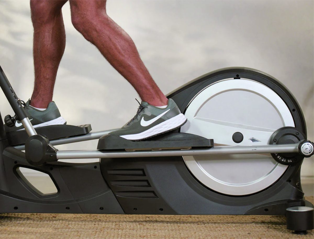 Close up of the fly wheel for JTX Tri Fit 2.0 Cross Trainer