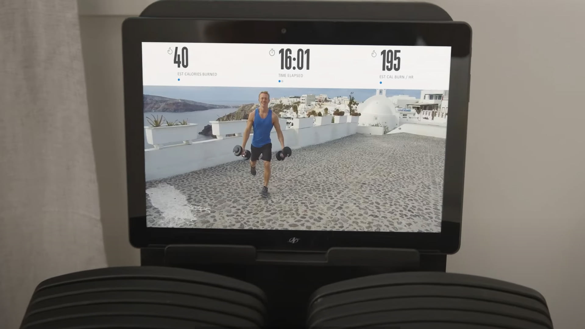 NordicTrack Dumbbells Tablet Showing Training sessions