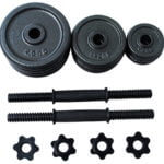 Opti-Cast-Iron-Dumbbell-Set-20kg-parts