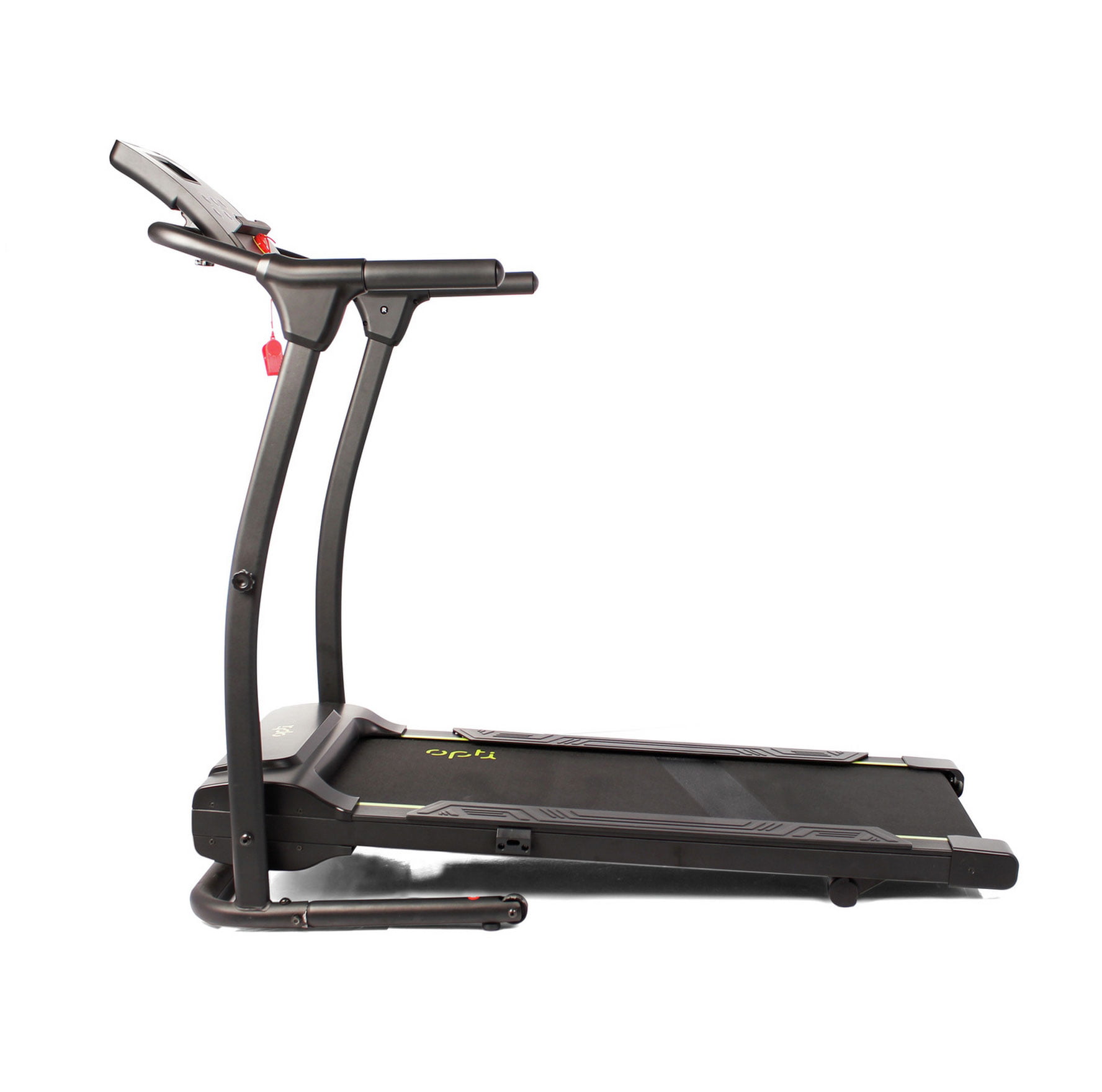 Side view of the Opti Motorised Walking Treadmill best uk price