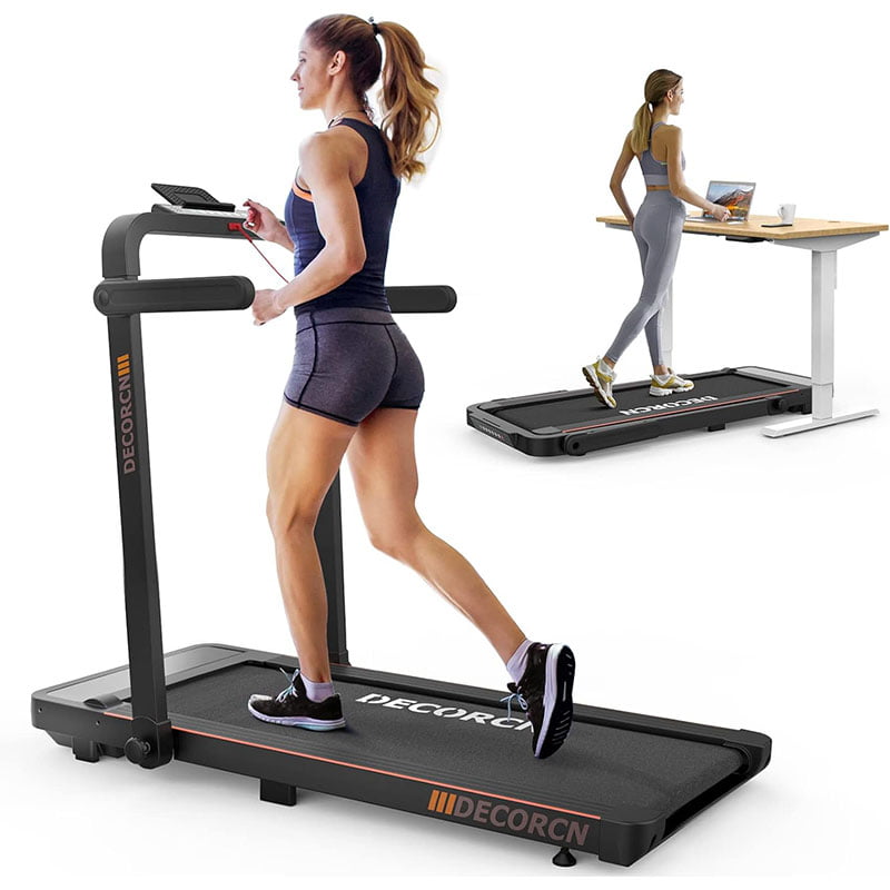 Women running on Decorcn Folding Treadmill Review